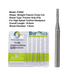 Wave Dental Surgical Burs Carbide FG SURG 25mm High Speed FG Round Taper Pear