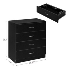 LEADZM 4 Drawers Dresser, Dresser Chest of Drawers for Home Office
