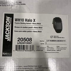 Jackson Safety, 20508, Halo X Series Passive Heavy Metal Helmet WH10 New