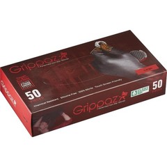 Grippaz 6 Mil Thick Black 100% Nitrile Disposable Gloves, Patented Fish Scale…