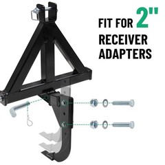 Racewill Hitch Lawn Mounted Ripper Garden Plow for ATV/UTV Tractor W/2″ Receiver