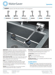 WaterSaver EW849R (Right Handed) Deck Mounted Laboratory Eye Wash Faucet