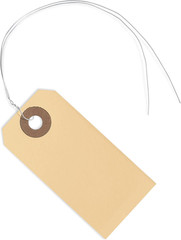 Manila Shipping Tags with Wire 250 Pack 2-3/4 x 1-3/8 Inch Size 1 Label Tag
