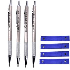 Warmshine 4 Pack 2.0 mm Lead Holder Metal 1 Count (Pack of 4), Silver
