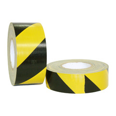 JVCC Hazard Duct Tape: 1 in. x 60 yds. (Black with Yellow stripes)