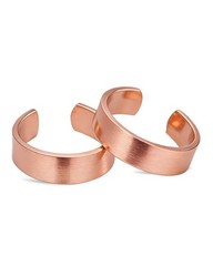 100% Pure Copper Rings for Women & Men (Two-Pack) — Solid Raw Copper — Uncoat…