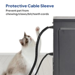 Braided Split-Sleeve Wire Loom for High-Temperature Auto Harness Wrapping 5/28ft