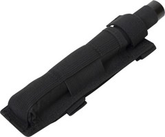 Black Long MOLLE Holder for Baton Pouch With Bottom Hook And Loop Web Strap