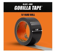 Gorilla Black 1.88 Inch X 10 Yard Duct Tape, Single Roll (Pack of 2)