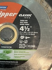 Norton 07660702790 Diamond 13300 RPM Turbo Rim Blade 4-1/2 Dia. in.