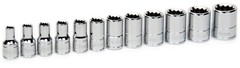 1/4″ Dr Metric Shallow 12pt Set 12pc Supertorque Sockets Clip Rail 4mm – 14mm