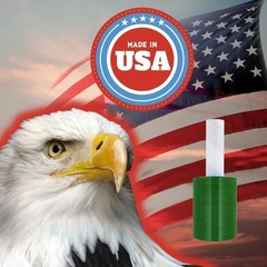 12 Rolls Opaque Green 5″ x 1000 Ft. Mini Extended Core Pallet Stretch Wrap 80 Ga