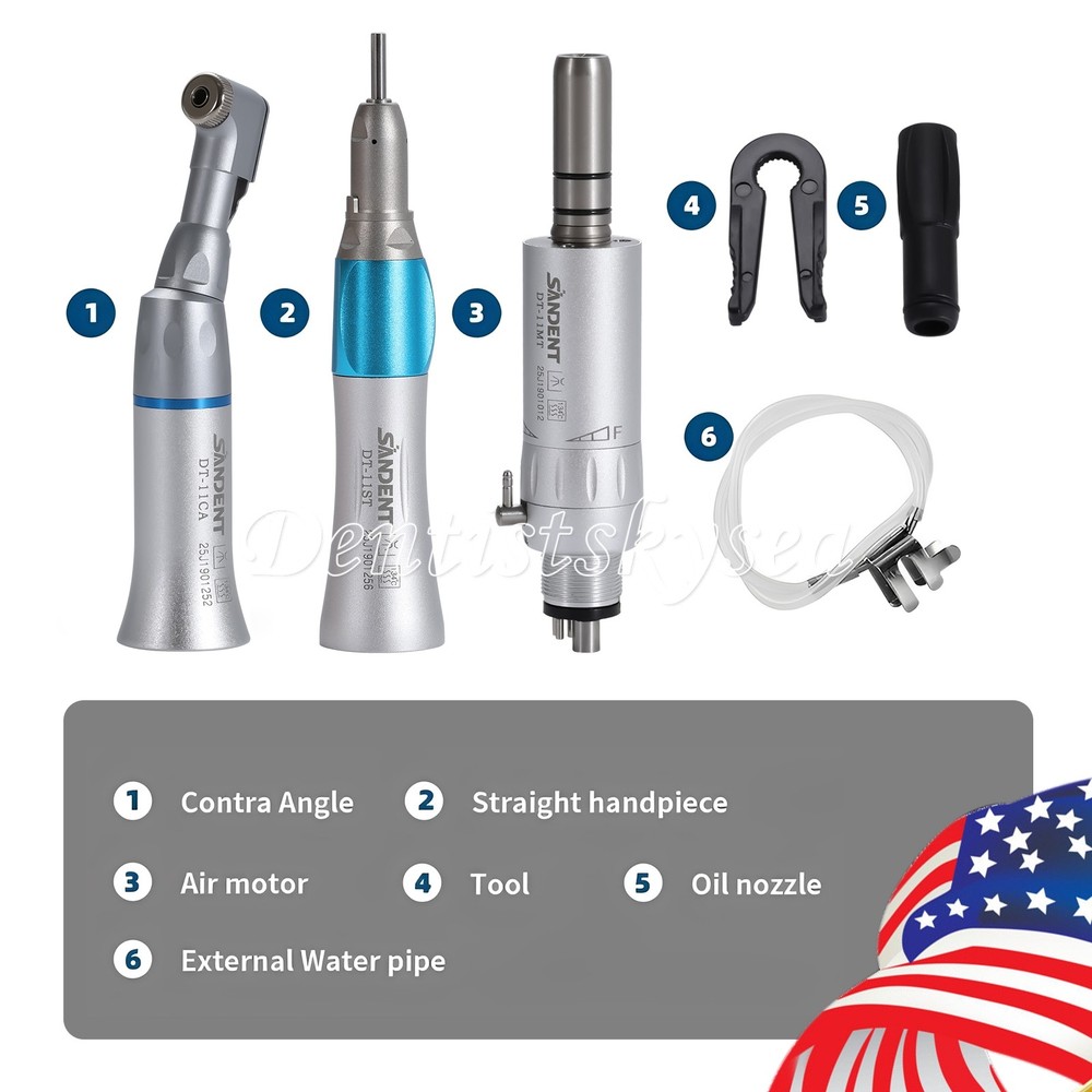 SANDENT Dental Slow Low Speed Handpiece Kit Latch E-type 2/4Holes NSK Style PR
