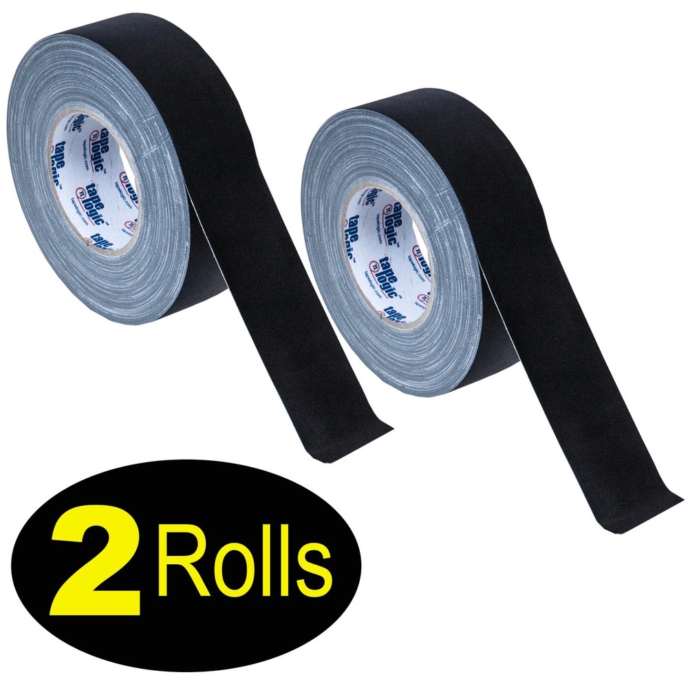 2 Rolls, Tape Logic Gaffers Tape T98718B, 2″ x 60 Yd., Black, 11 Mil
