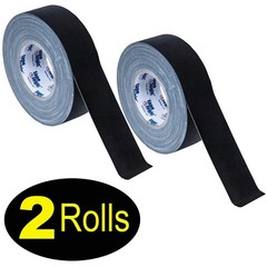 2 Rolls, Tape Logic Gaffers Tape T98718B, 2″ x 60 Yd., Black, 11 Mil