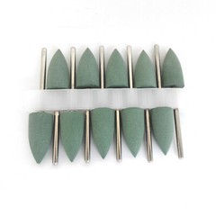 10pcs 2.35mm Dental Silicone Polishers Resin Base Acrylic Diamond Polishing Burs