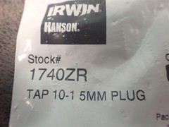 Irwin Hanson 1740ZR M10x1.5mm 4Flute Carbon Steel Plug Tap (BN380)