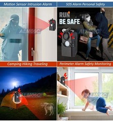 Portable Motion Sensor Safety Alarm – Personal Defense Perimeter Security & LED