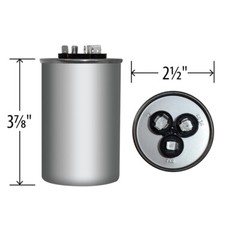 Lennox 13W87 50/7.5 MFD 370 440 VAC CBB65A Replacement Capacitor