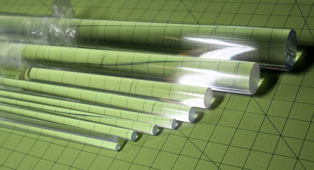 5 PIECES 5/16” DIAMETER 12” LONG CLEAR ACRYLIC PLEXIGLASS LUCITE PLASTIC ROD