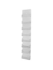 8-Pocket Clear Acrylic Wall-Mount Business Card Holder