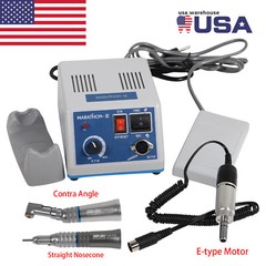 Dental Lab Marathon-III Micromotor /Contra Angle Straight Handpiece /Burs USA