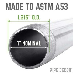 1 in. x 60 in. Galvanized Steel Pipe