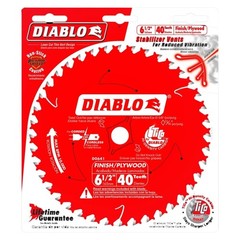 Diablo High-Performance Finish Trim Saw Blade for Wood – 6-1/2″ x 40-Teeth