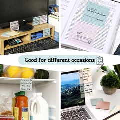 [1000 Sheets] Transparent Sticky Notes, 3×3 inch Pastel Color Clear Sticky No…