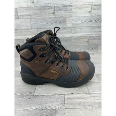 KEEN Utility Troy 6 Waterproof Carbon Toe Work Boots Men Sz 11D Brown 1023396D