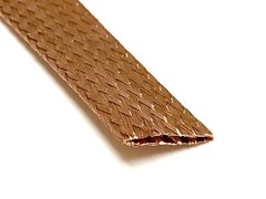 10 FEET 5/8″ BRAIDED GROUND STRAP GROUNDING BARE PURE COPPER FLAT BRAID MADE USA