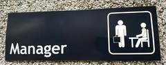 OFFICE or MANAGER Sticker Sign 9×3 inch MADE IN USA *choose one* Door Window