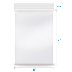 5×7 Zip Poly Bag – 100 bags – 2mil Thickness