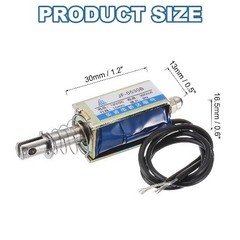 DC 12V 0.3A Solenoid Actuator Push Pull Type Linear Motion 5 Newton 10mm Stroke