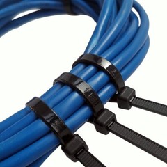 500 BULK~6″ BLACK CABLE ZIP TIES Heavy Duty UV Resistant UL 6/6 Nylon