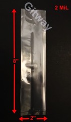 2″ x 8″ Clear Plastic Poly LDPE Bags Lay Open Top Flat 2×8″ 2 MiL 100 500 1000