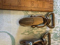 Lot of 9 Italian Solid Brass Swivel Trigger Snap Hooks Antique Finish Heavy Duty