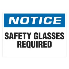 Safety Glasses Required Decal Door Window Wall Sticker
