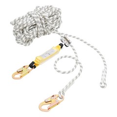 Anti-ratcheting Lifeline Lanyard Fall Arrester Protection+hook Rope Equip 100ft