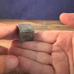 Vintage Letter Print Press Block “No Postage” Metal 1″x1″