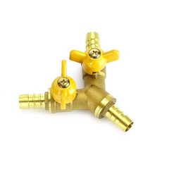 3/8″ Hose Barb Ball Valve Y Shaped 3 Way Connector Barb Brass Fitting OD 11mm
