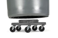 Trash Can Dolly Heavy-duty | 5 Caster | 460 Lb Capacity | 18″ Gray