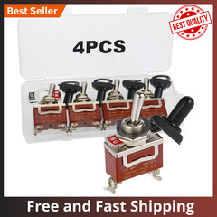 Waterproof Toggle Switch, Durable 12V 30A SPST 2Pin On/Off Heavy Duty Waterproof