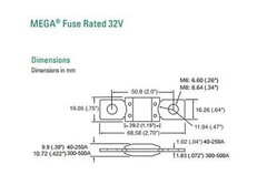 Littelfuse 0298040 MEGA Bolt-Down Fuse 40A Time Delay 32V 298 Series – PKG 2