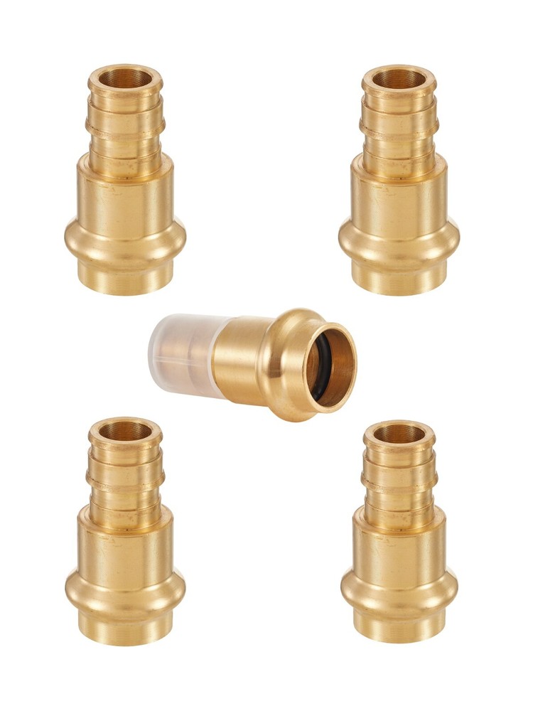 5 PCS EFIELD 1/2 “Press X 1/2” PEX-A Expansion Coupling Brass Fittings,Lead Free