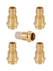 5 PCS EFIELD 1/2 “Press X 1/2” PEX-A Expansion Coupling Brass Fittings,Lead Free