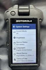 Motorola Si500 Body-Worn Camera | Powers On