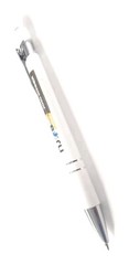 10 Misprint Metal Soft Touch Stylus Retractable Click Pens ALPHA Pen Lot WHITE