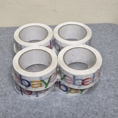 8 Rolls Official eBay Branded Logo Shipping Tape White New