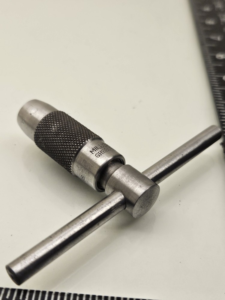 VINTAGE MILLERS FALLS Co No. 88 T-HANDLE TAP WRENCH, GREENFIELD MASS “Serviced”